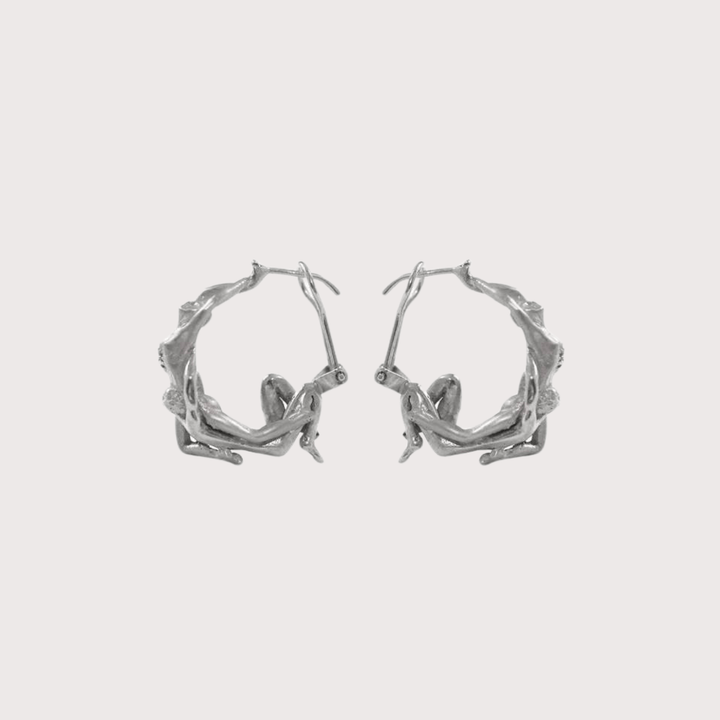 Amantes Hoop Earrings - Silver by Alejandra de Coss at White Label Project