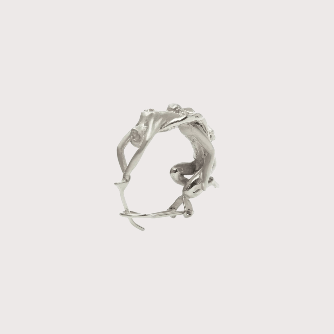 Amantes Hoop Earrings - Silver by Alejandra de Coss at White Label Project