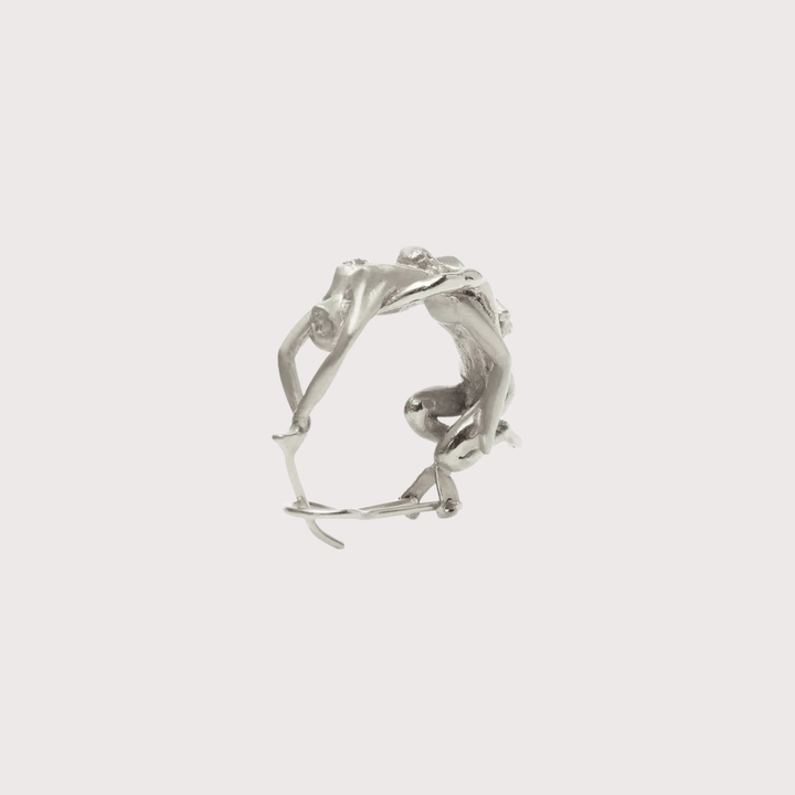 Amantes Hoop Earrings - Silver by Alejandra de Coss at White Label Project