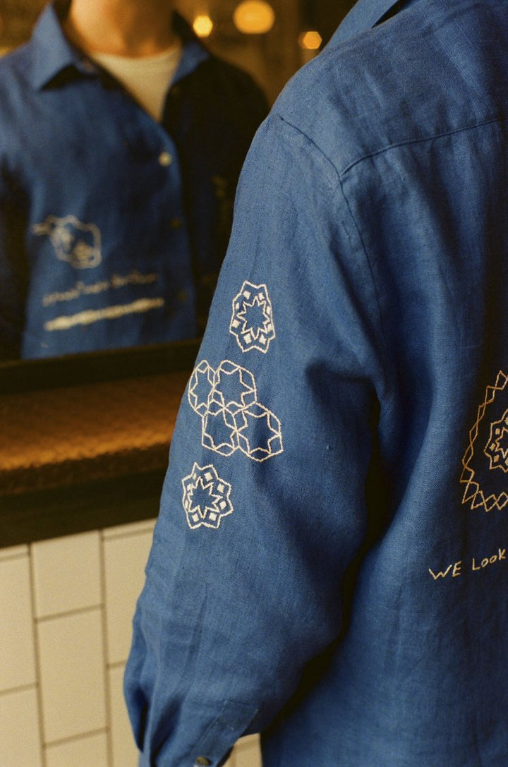 Hope Long Sleeves Shirt - Blue by Artijaan at White Label Project