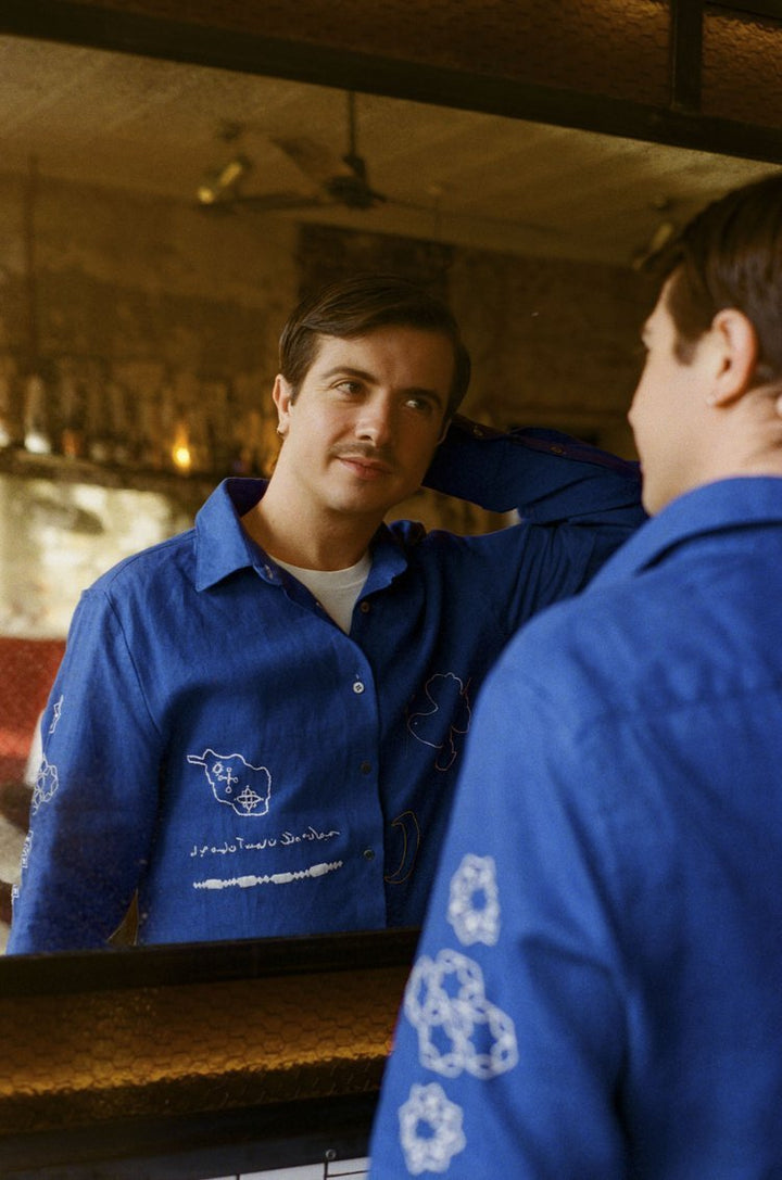 Hope Long Sleeves Shirt - Blue by Artijaan at White Label Project