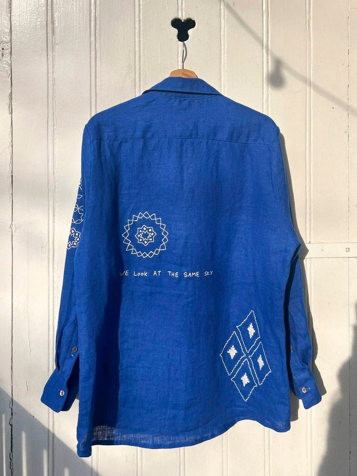 Hope Long Sleeves Shirt - Blue by Artijaan at White Label Project