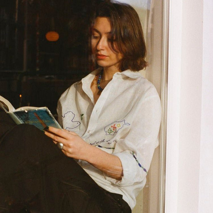 Hope Long Sleeves Shirt - White by Artijaan at White Label Project