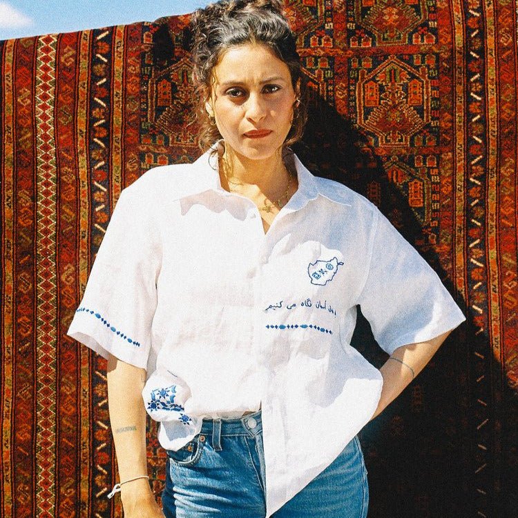 Hope Short Sleeves Shirt - White by Artijaan at White Label Project