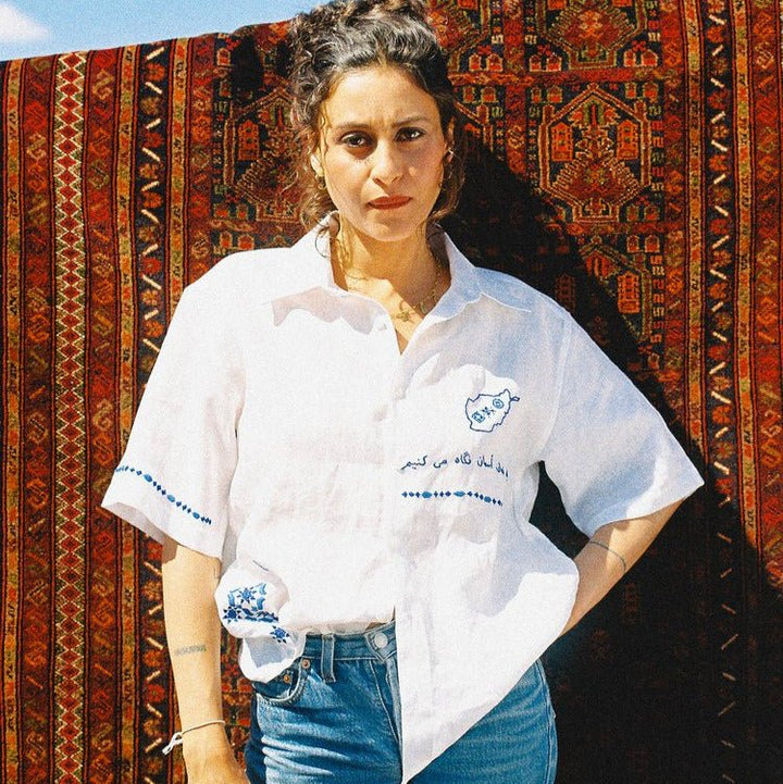 Hope Short Sleeves Shirt - White by Artijaan at White Label Project