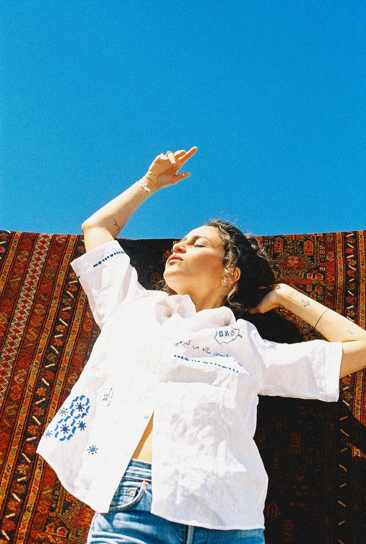 Hope Short Sleeves Shirt - White by Artijaan at White Label Project