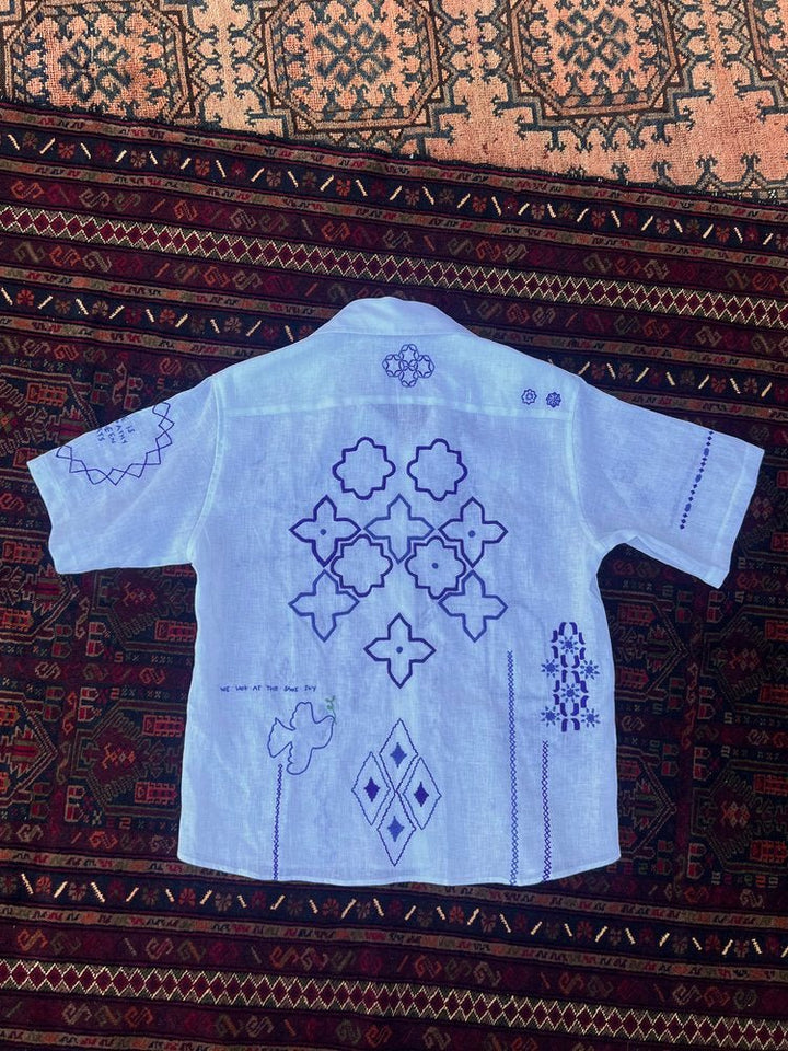 Hopeful Short Sleeves Shirt - White by Artijaan at White Label Project