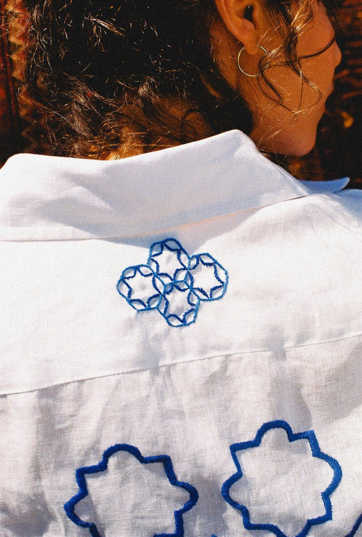 Hopeful Short Sleeves Shirt - White by Artijaan at White Label Project