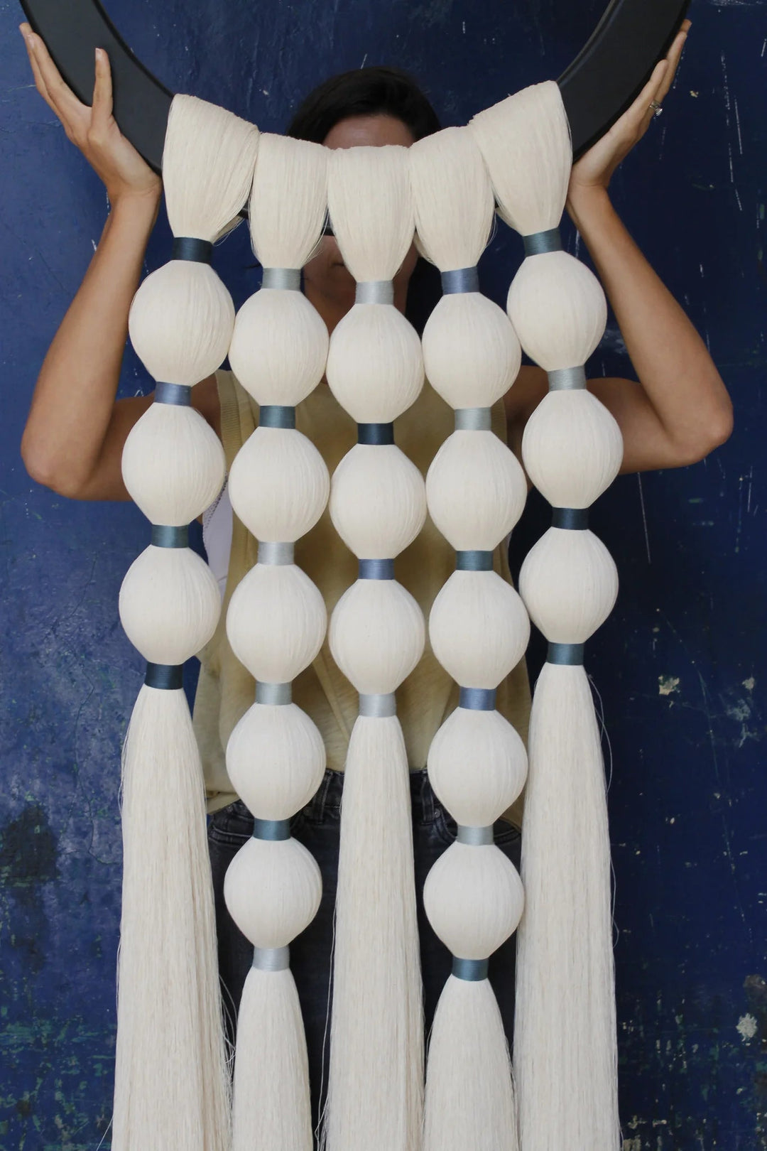 Blue Cosmos Wall Hanger by Caralarga at White Label Project