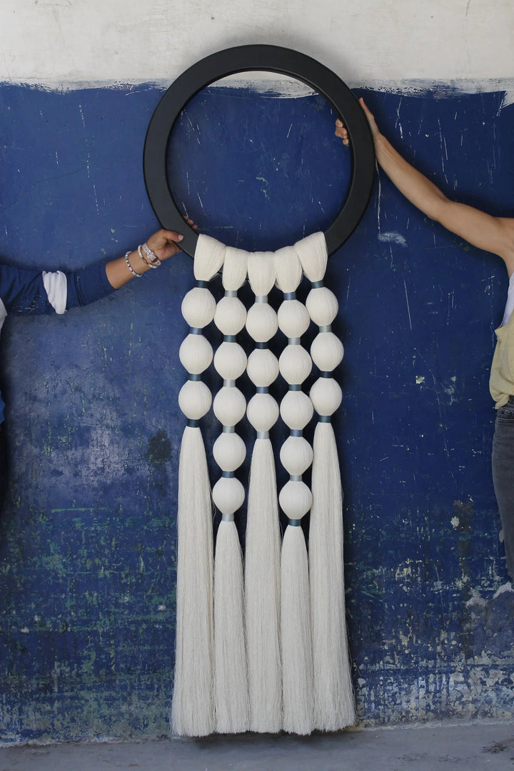 Blue Cosmos Wall Hanger by Caralarga at White Label Project