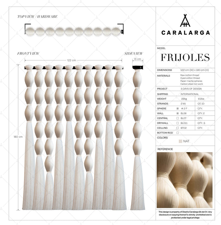 Medium Frijoles Wall Hanger - Natural by Caralarga at White Label Project