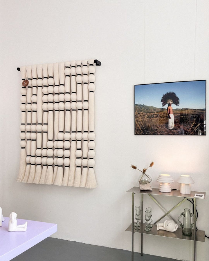 Medium Mitla Wall Hanger - Black by Caralarga at White Label Project