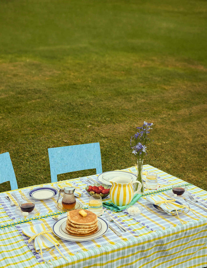 Verde Grid Tablecloth by Casa Edel at White Label Project