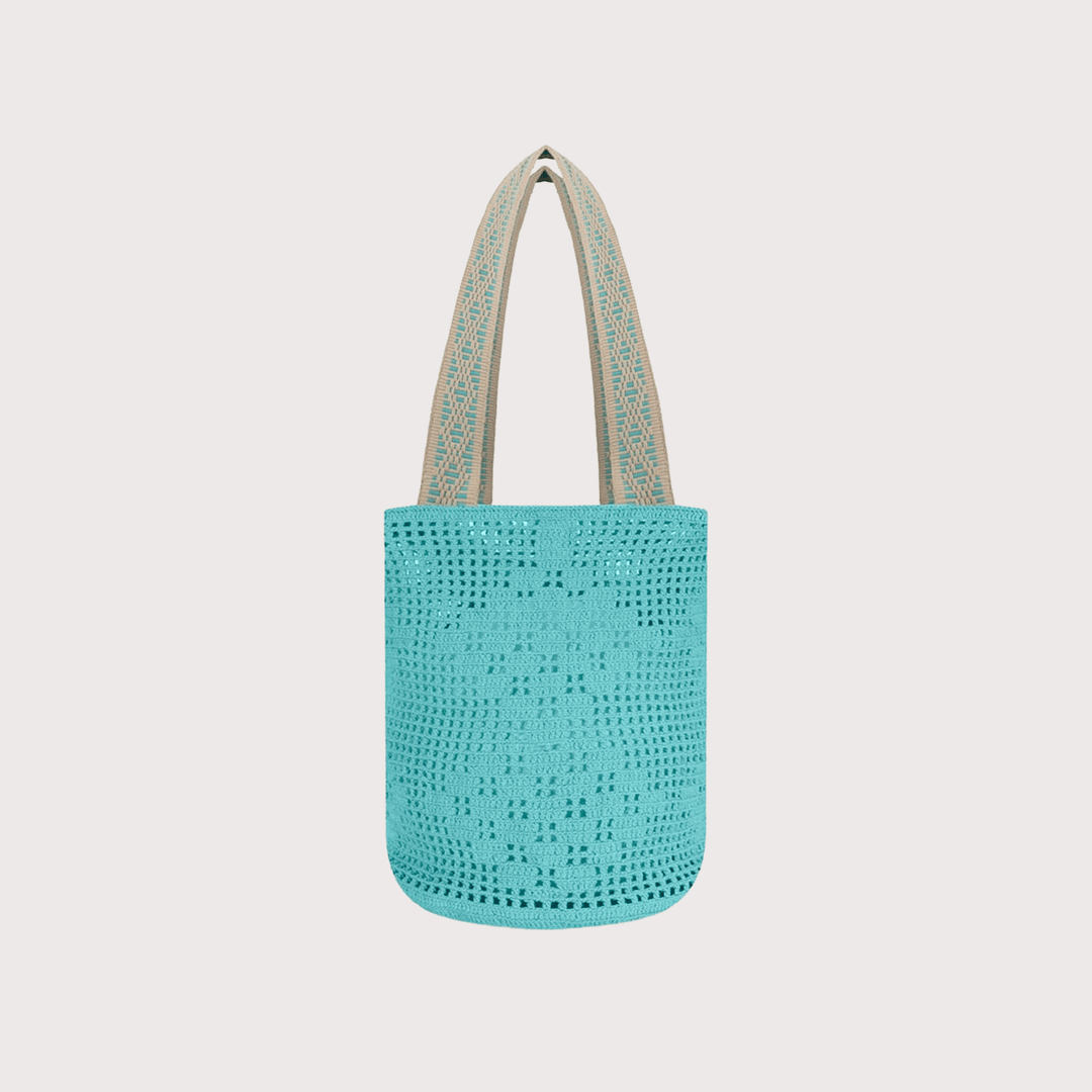 Wayuu Bag - Turquoise - Extra Large by Delzur at White Label Project