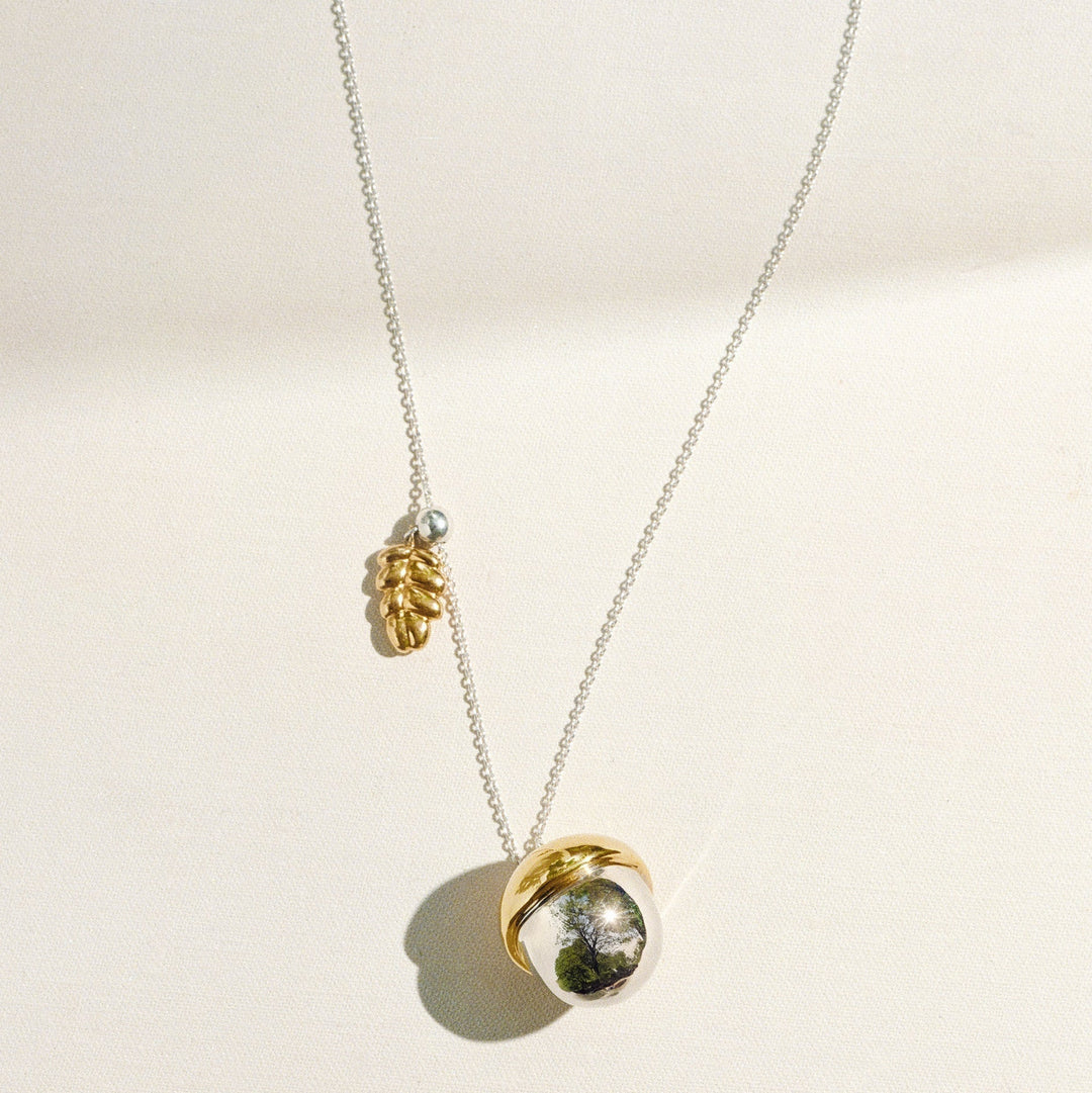 Acorn Pendant with Leaf by Gunia Project at White Label Project