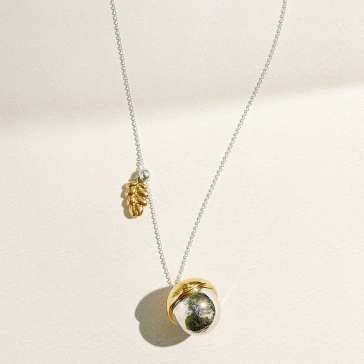 Acorn Pendant with Leaf by Gunia Project at White Label Project