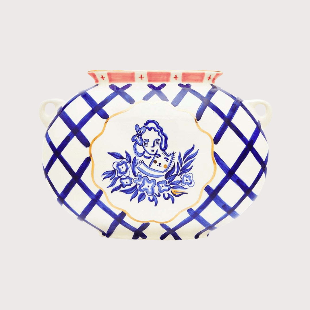 Ceramic Vase with the Image of a Girl by Gunia Project at White Label Project