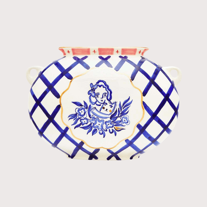 Ceramic Vase with the Image of a Girl by Gunia Project at White Label Project