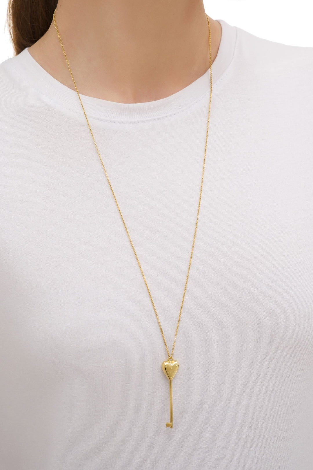 Key to the Heart Pendant - Gold by Gunia Project at White Label Project