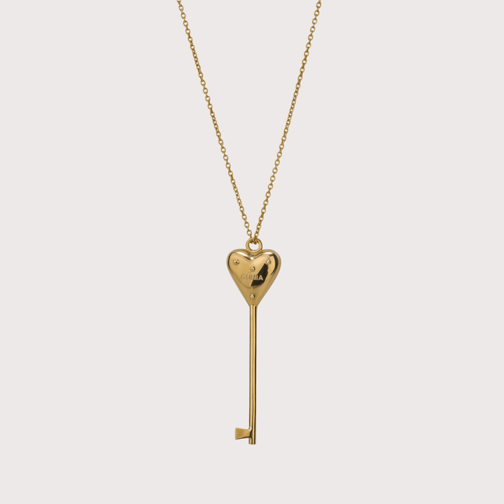 Key to the Heart Pendant - Gold by Gunia Project at White Label Project