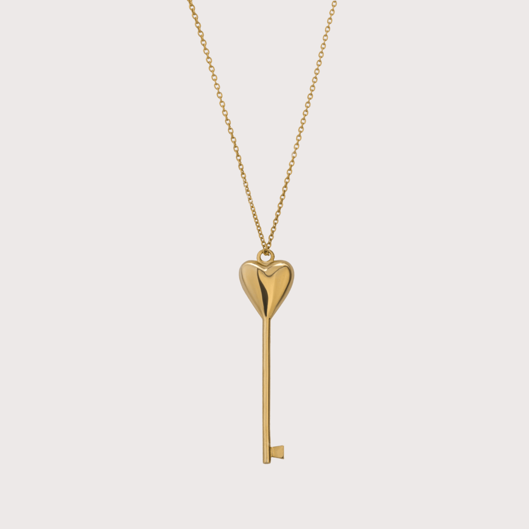 Key to the Heart Pendant - Gold by Gunia Project at White Label Project