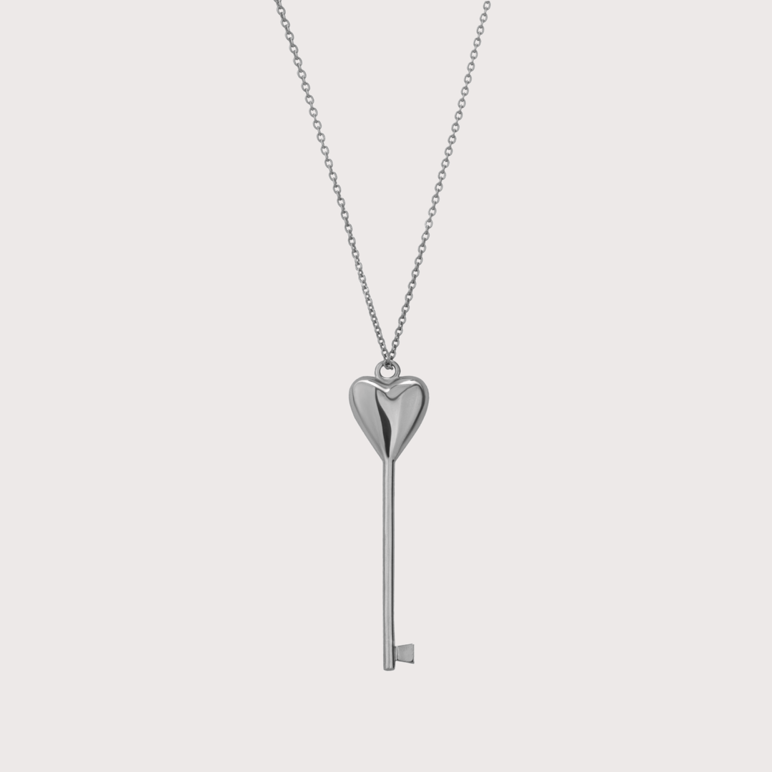 Key to the Heart Pendant - Silver by Gunia Project at White Label Project