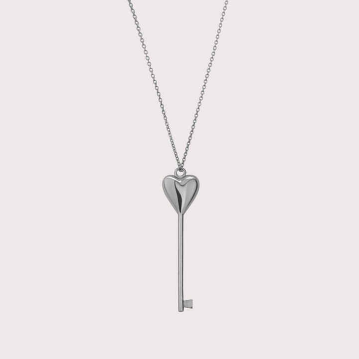 Key to the Heart Pendant - Silver by Gunia Project at White Label Project