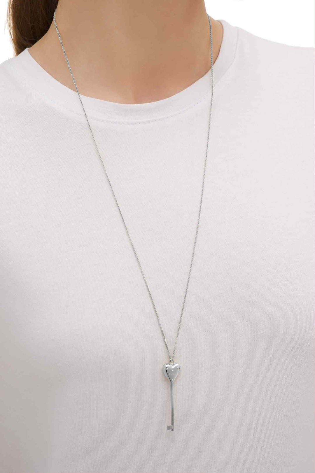 Key to the Heart Pendant - Silver by Gunia Project at White Label Project