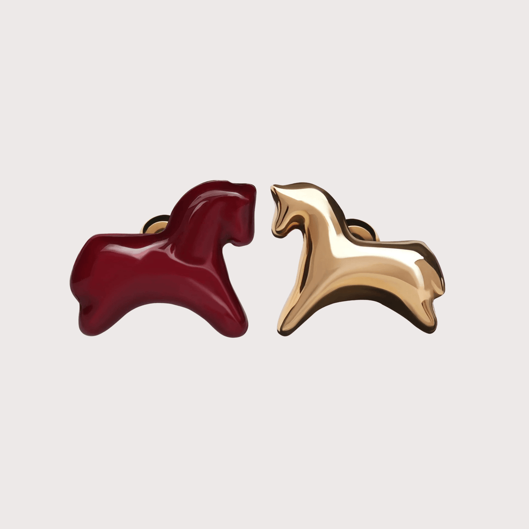 Konyk Earrings Gold - plated and Enamel by Gunia Project at White Label Project