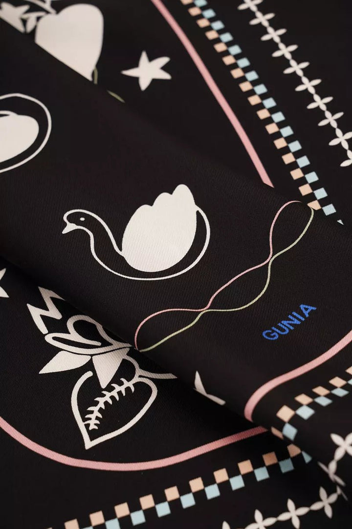 Lybid Silk Headscarf - Black by Gunia Project at White Label Project