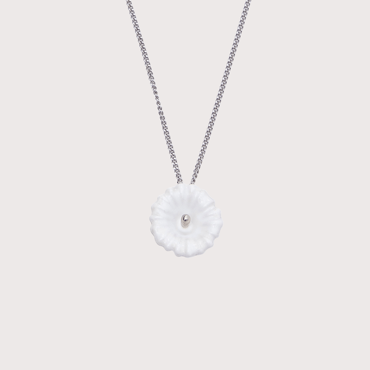 Malva Flower Pendant - Silver by Gunia Project at White Label Project