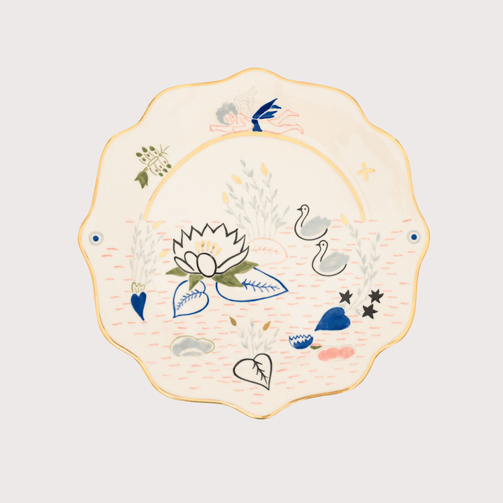 Naïve Pond Square Plate by Gunia Project at White Label Project