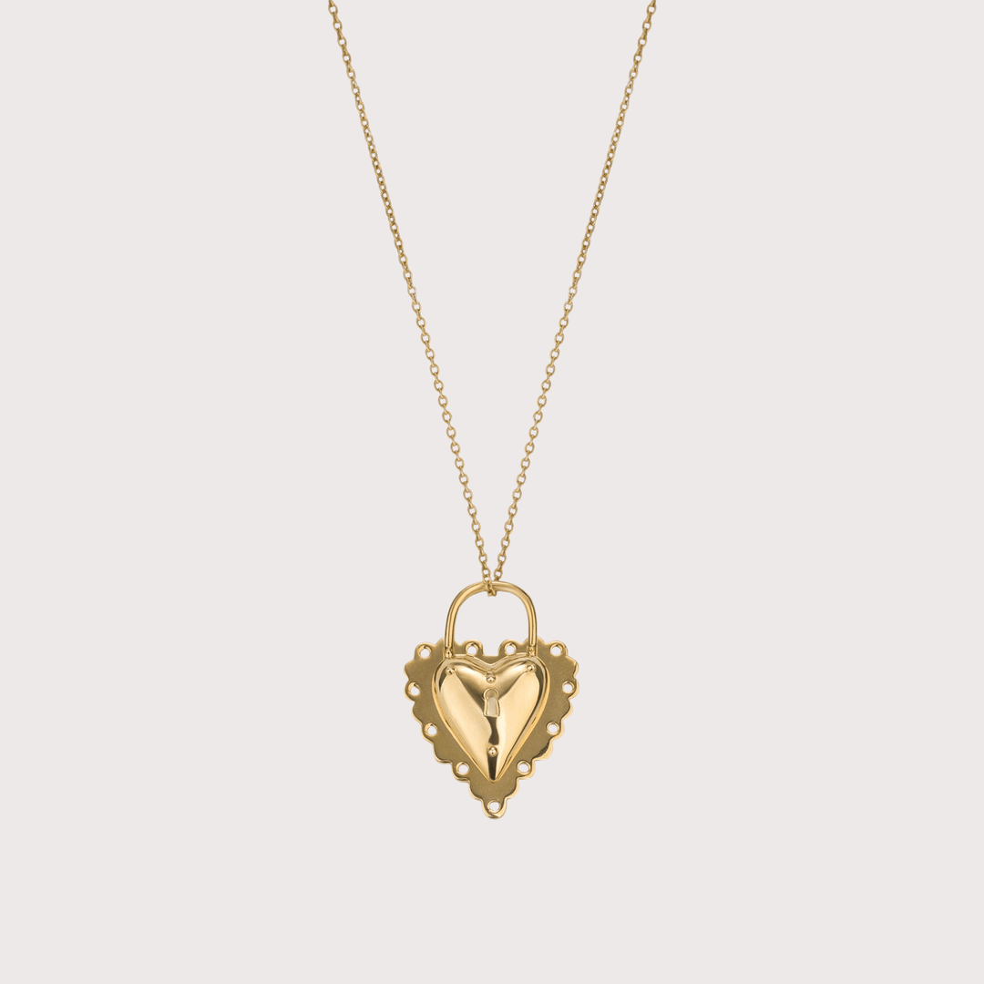 Open Heart Pendant - Gold by Gunia Project at White Label Project