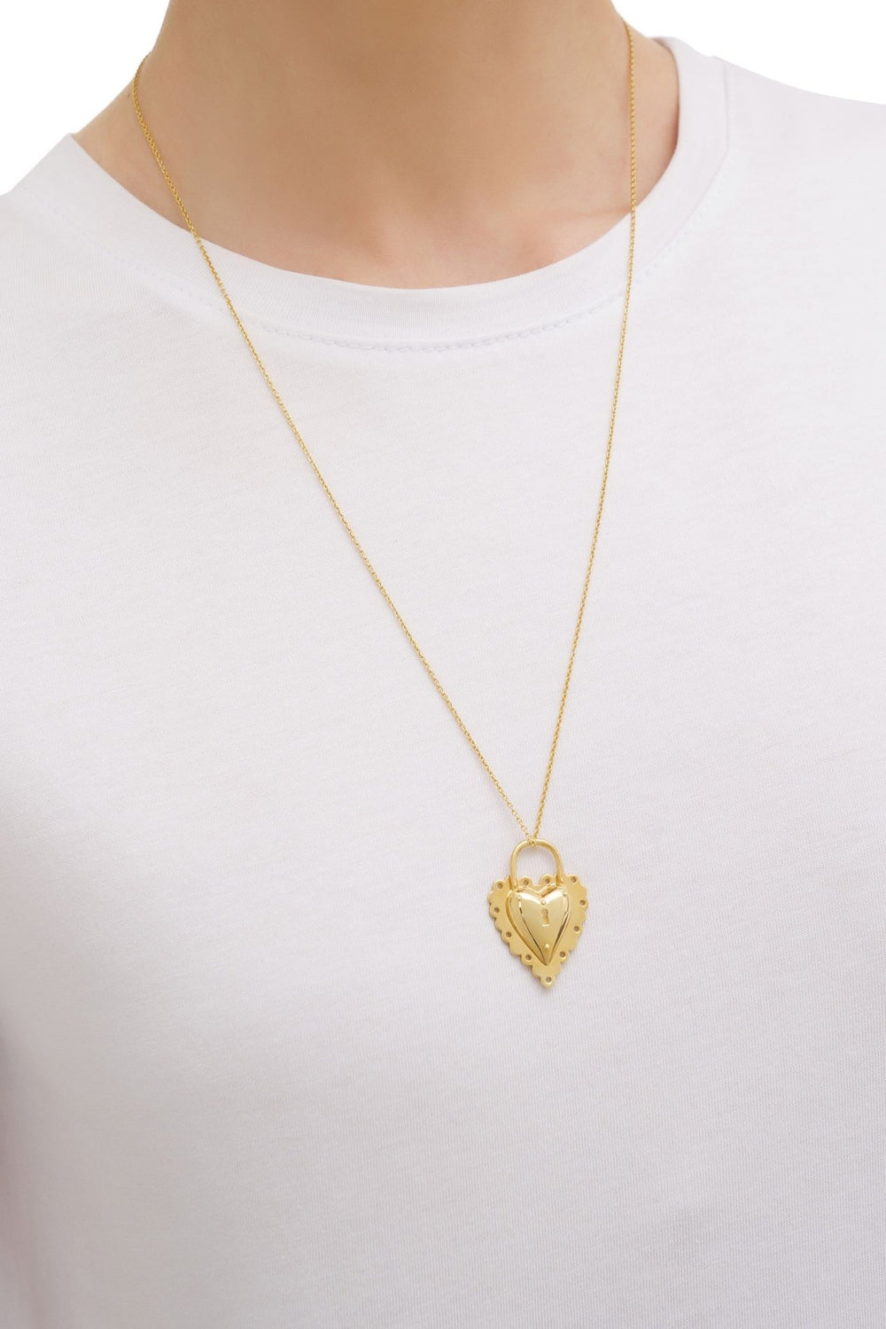 Open Heart Pendant - Gold by Gunia Project at White Label Project