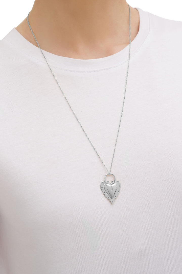 Open Heart Pendant - Silver by Gunia Project at White Label Project