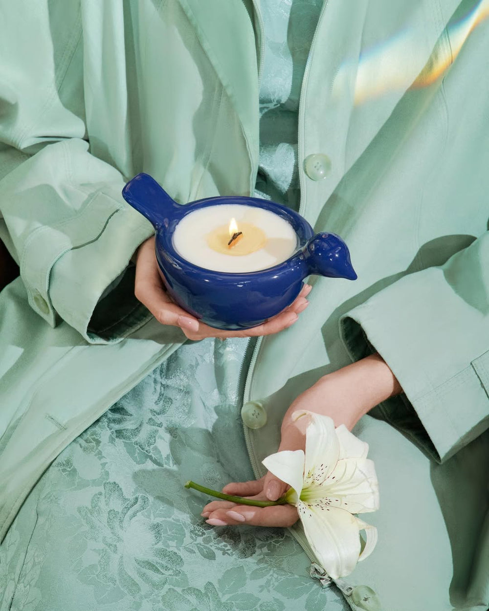 Promin Soy Candle - Dark Blue by Gunia Project at White Label Project