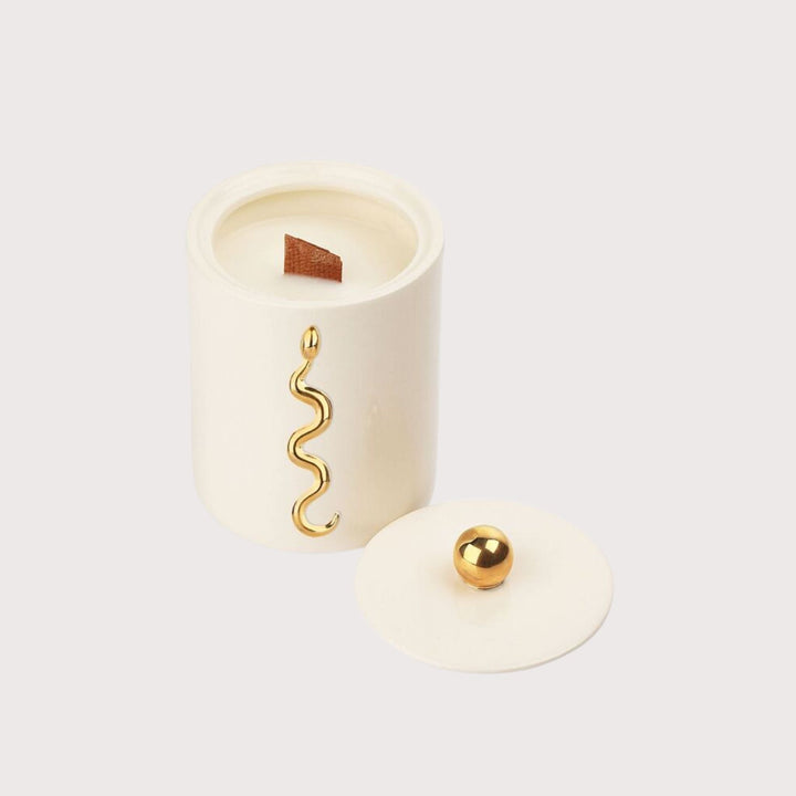 Serpent Glass Candle Milk by Gunia Project at White Label Project