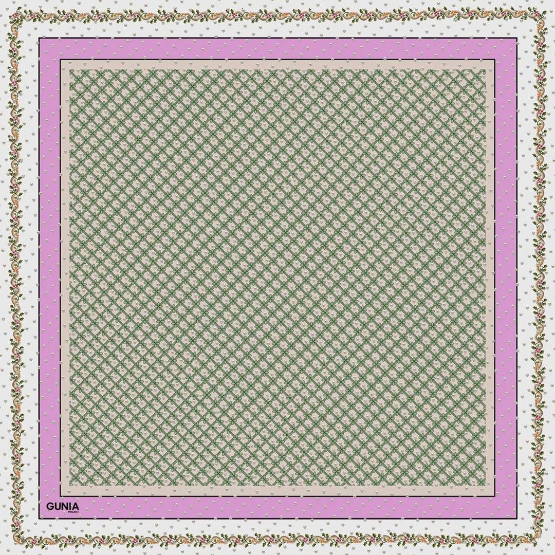 Silk Scarf — Floral Ornaments by Gunia Project at White Label Project