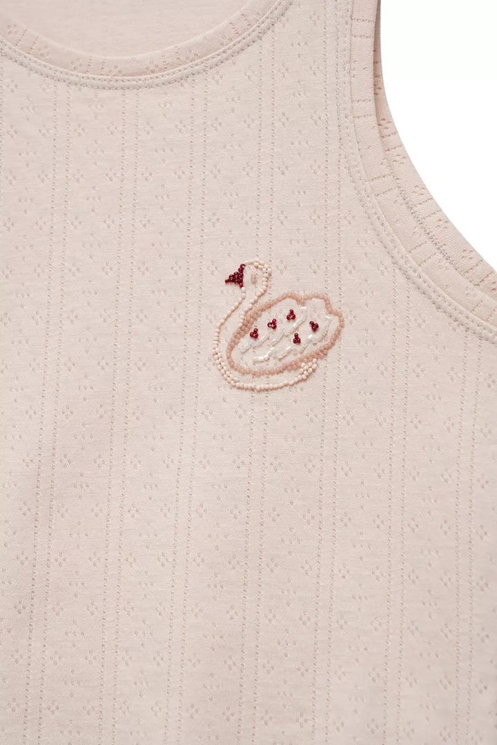 Textured Sleeveless Bodysuit by Gunia Project at White Label Project