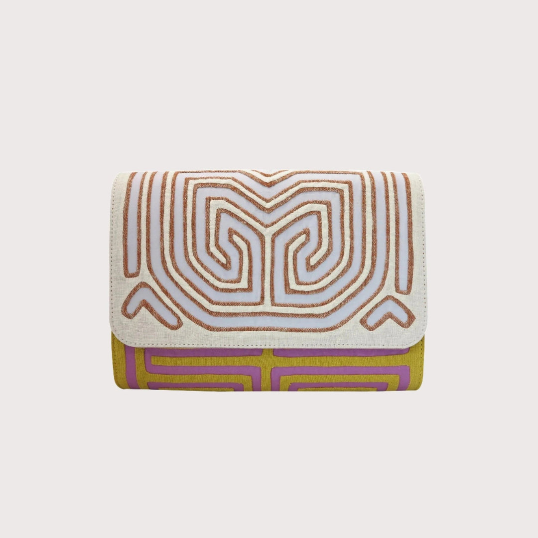 Acropora Small Kuna Clutch by Mola Sasa at White Label Project