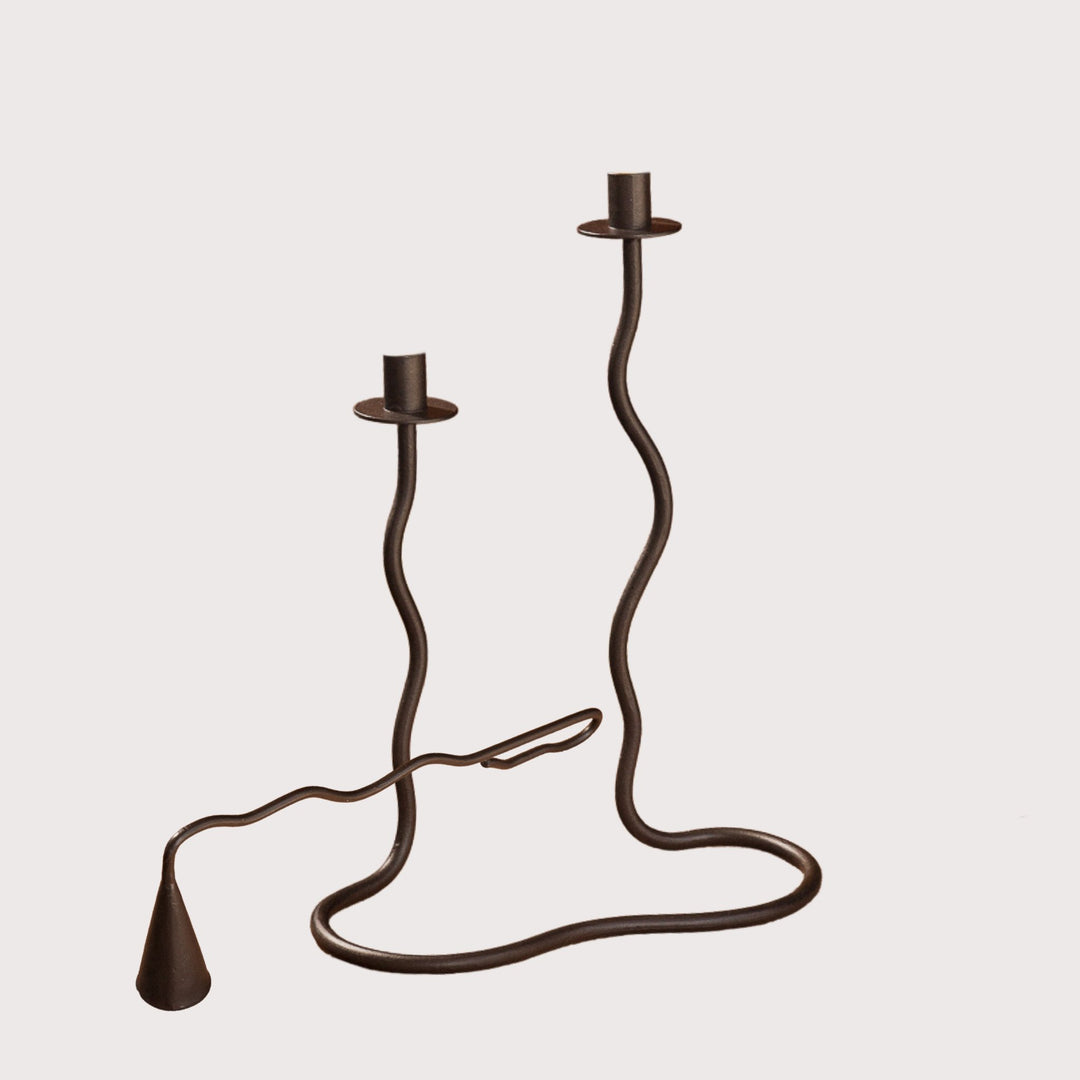 Waves Candleholder - Black by Nada Duele at White Label Project