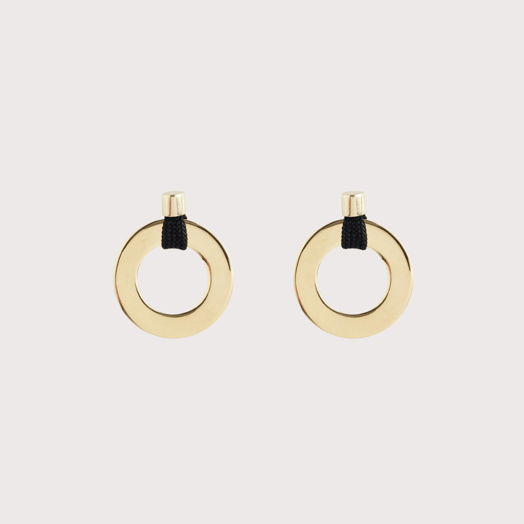 Noor Grande Earrings - Black by Pichulik at White Label Project