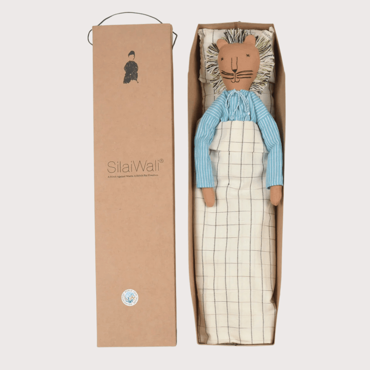 Kom the Lion Doll - Turquoise by Silaiwali at White Label Project