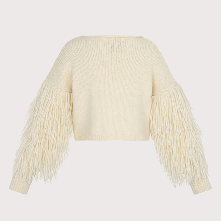Anemona Sweater - Ecru by The Sake Project at White Label Project
