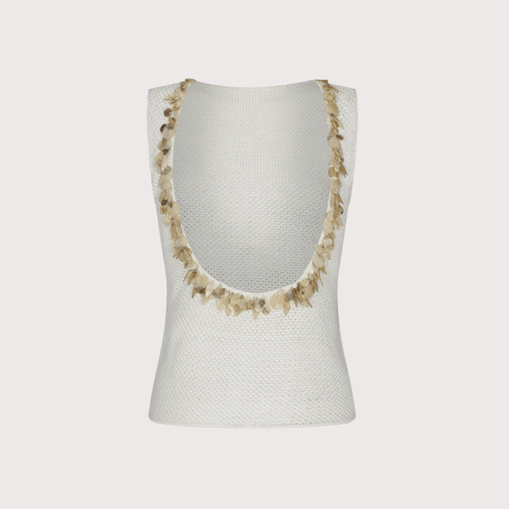 Canela Top - Ecru by The Sake Project at White Label Project