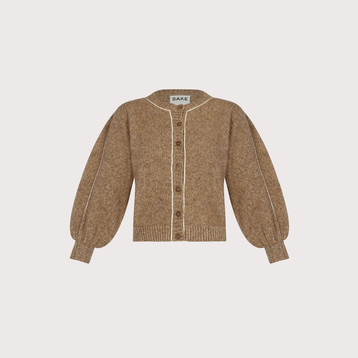 Cardigan Humantay - Light Brown by The Sake Project at White Label Project