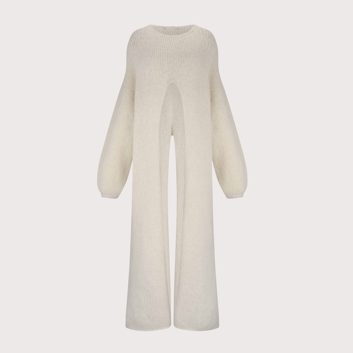 Khipu Sweater - Ecru by The Sake Project at White Label Project