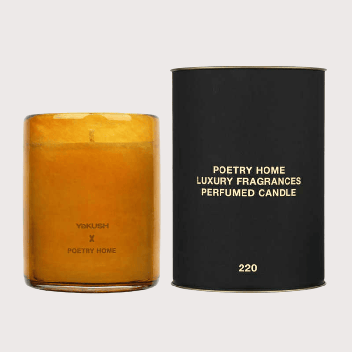 POETRY HOME x YAKUSH Candle - Amber/Large by Yakush at White Label Project