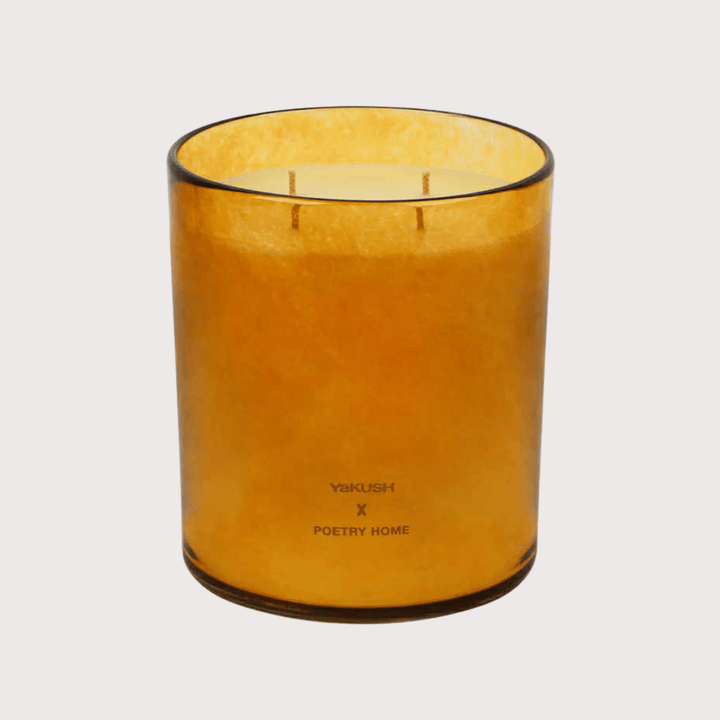POETRY HOME x YAKUSH Candle - Amber/Large by Yakush at White Label Project