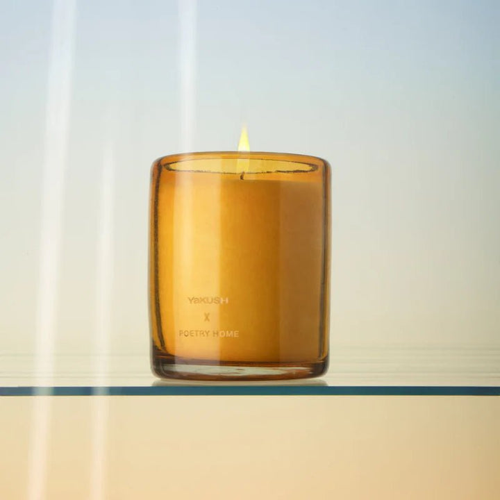 POETRY HOME x YAKUSH Candle - Amber/Small by Yakush at White Label Project